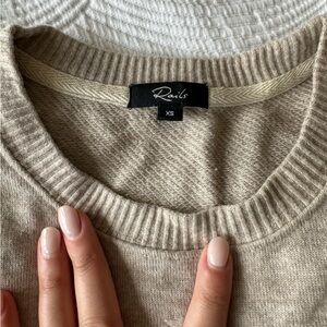 Rails Women's Light Tan Crew Neck Sweater